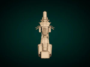 low poly motorcycle 05 3D Model