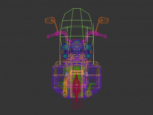 low poly motorcycle 05 3D Model