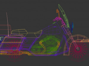 low poly motorcycle 05 3D Model