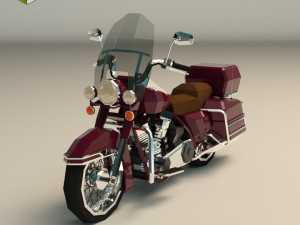 low poly motorcycle 05 Model 3D