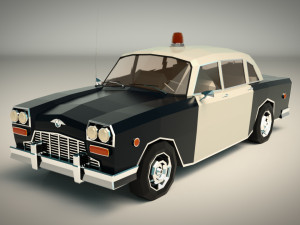 low poly police car 3D मॉडल