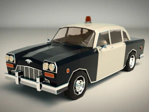 low poly police car 3D Model