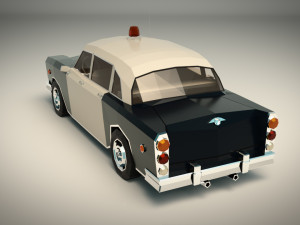low poly police car 3D मॉडल