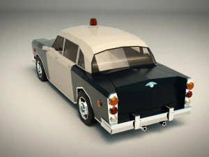 low poly police car 3D Model