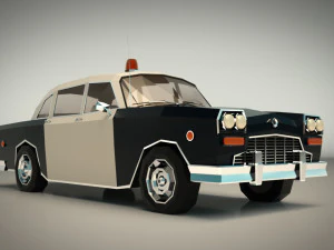 low poly police car 3D Model