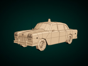 low poly police car 3D मॉडल