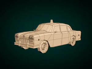 low poly police car 3D Model