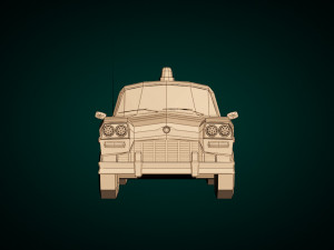 low poly police car 3D मॉडल