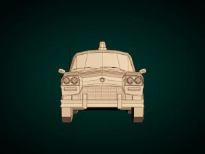 low poly police car 3D Model
