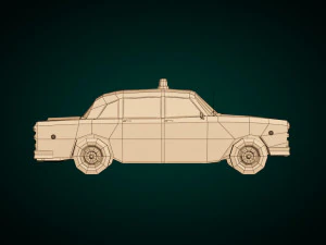 low poly police car 3D Model