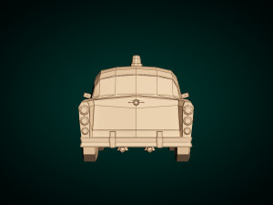 low poly police car 3D मॉडल