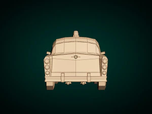 low poly police car 3D Model