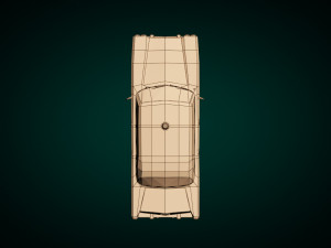 low poly police car 3D मॉडल