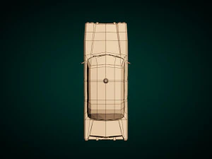 low poly police car 3D Model