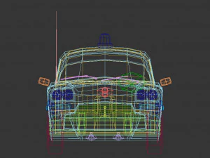 low poly police car 3D Model