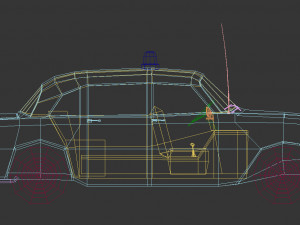 low poly police car 3D मॉडल