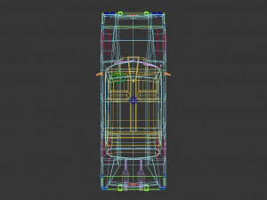low poly police car 3D Model
