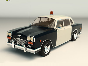 low poly police car 3D-Modell