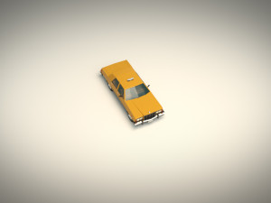 low poly taxi cab 02 Modèle 3D