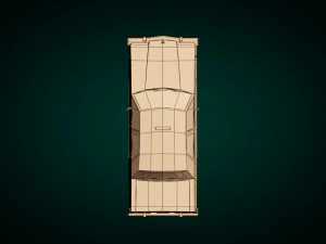 low poly taxi cab 02 3D Model