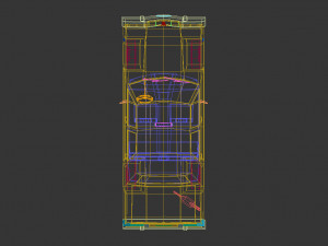 low poly taxi cab 02 Modèle 3D