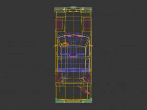 low poly taxi cab 02 3D Model