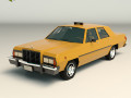 low poly taxi cab 02 Modelo 3D