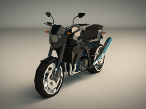 low poly motorcycle 06 Modelo 3D