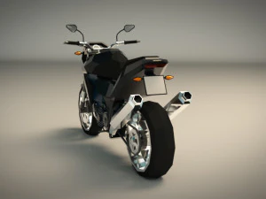 motocykl low-poly 06 Model 3D