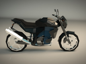low poly motorcycle 06 Modelo 3D