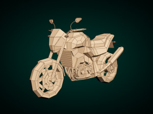 low poly motorcycle 06 Modelo 3D
