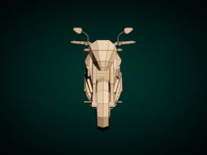 low poly motorcycle 06 Modelo 3D