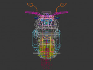 low poly motorcycle 06 Modelo 3D