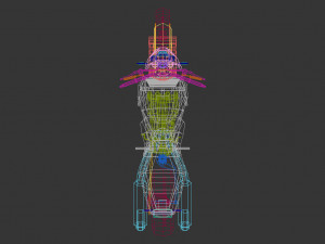 low poly motorcycle 06 Modelo 3D