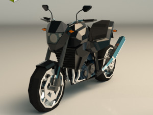 low poly motorcycle 06 Model 3D