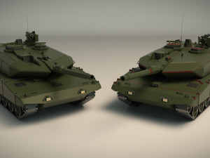 low poly tank 04 3D Model