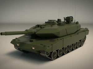 low poly tank 04 3D Model