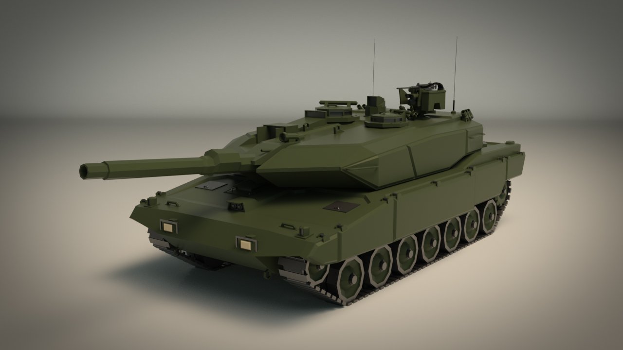 Low Poly Tank 04 3d Model In Tank 3dexport