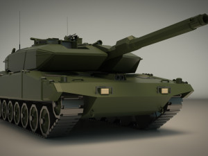 low poly tank 04 3D Model