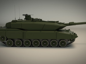 low poly tank 04 3D Model