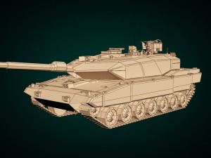 low poly tank 04 3D Model