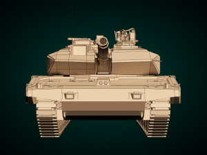 low poly tank 04 3D Model