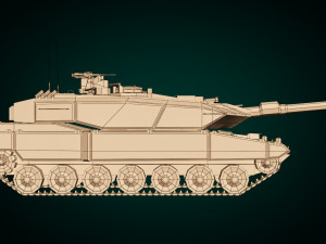 low poly tank 04 3D Model