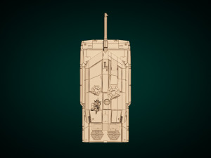 low poly tank 04 3D Model