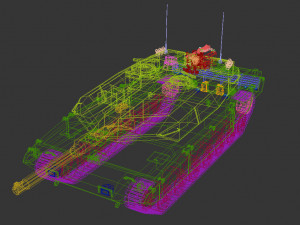 low poly tank 04 3D Model