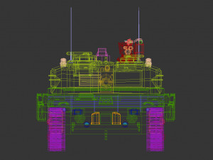 low poly tank 04 3D Model