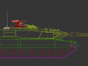 low poly tank 04 3D Model