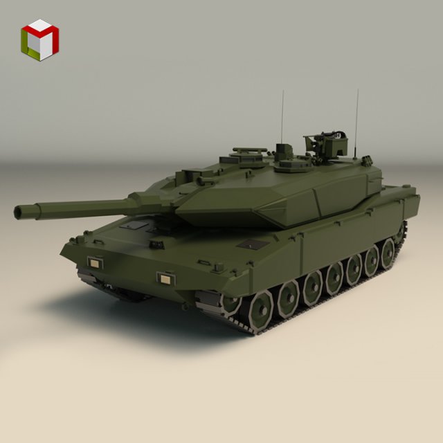 low poly tank 04 3D Model .c4d .max .obj .3ds .fbx .stl .blend 