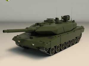 low poly tank 04 3D Модель