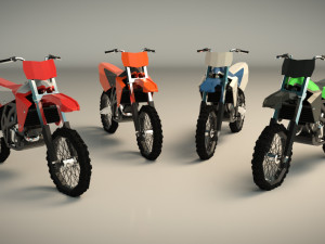 low poly dirt bike 01 Modèle 3D